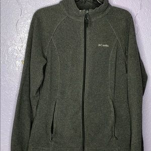 Ladies Columbia grey full zip fleece L